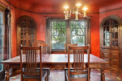 Dining Room features built-in china cabinets.