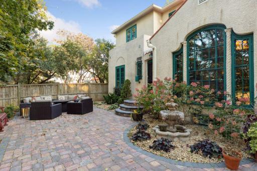 Front patio with Theodore Wirth Park as the backdrop.