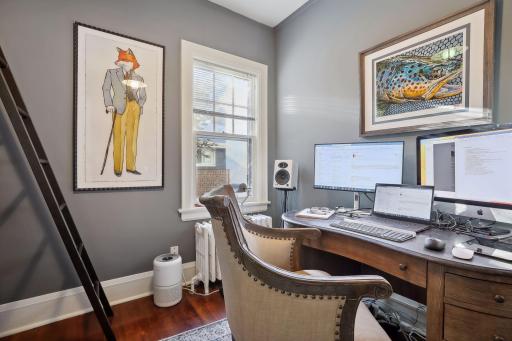 Main floor bedrooms makes a great office.