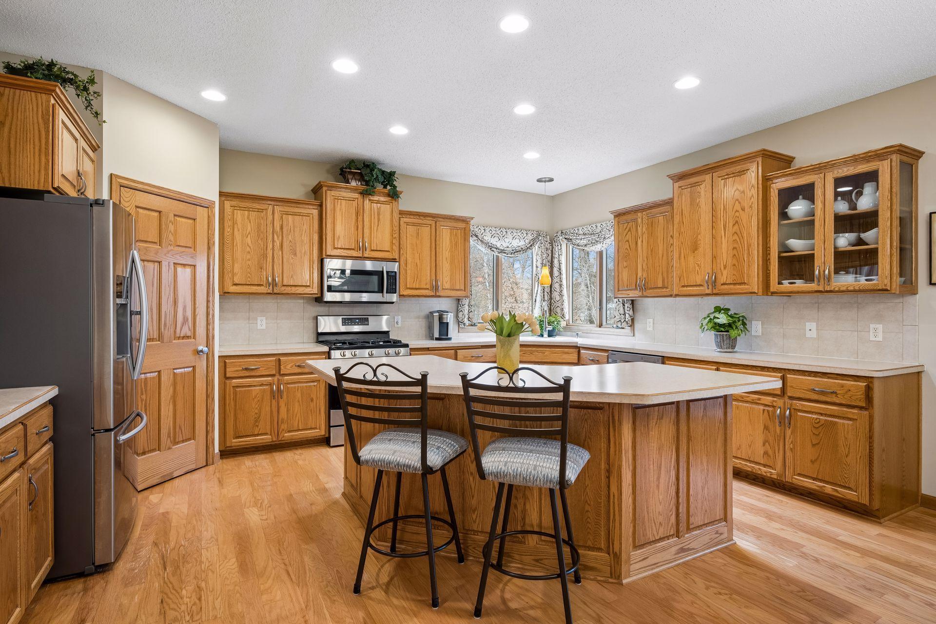 Bright open Kitchen with large center island
