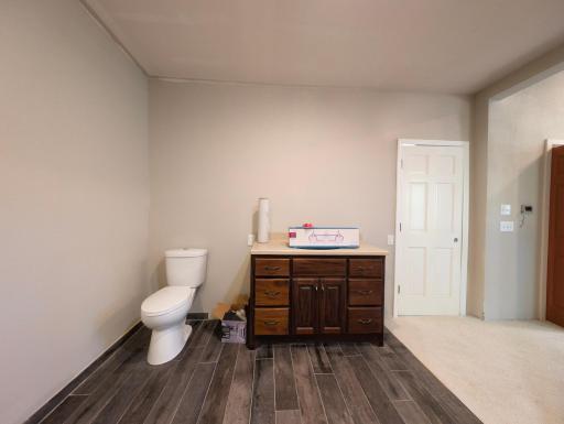 Newly updated primary bathroom offering a fresh, modern feel and added comfort to your private suite.