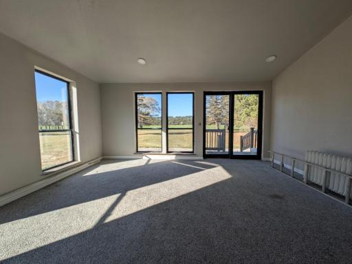 Family room with a view! Fall in love with this amazing room that overlooks the property in Perham, Minnesota.