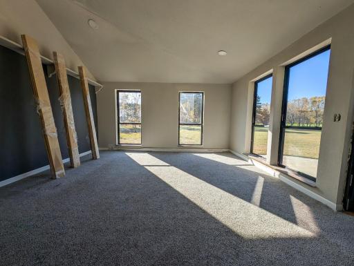 Family room with a view! Fall in love with this amazing room that overlooks the property in Perham, Minnesota.