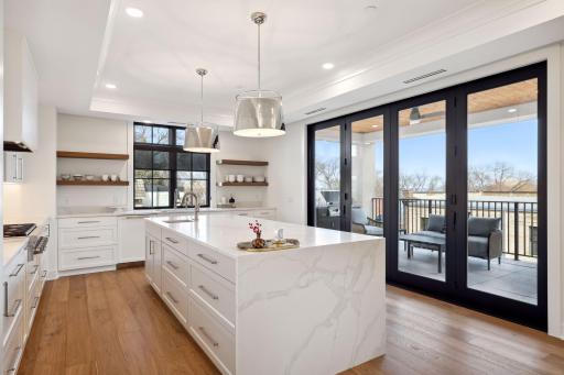 Bring the outdoors in when you open the 12' accordion doors