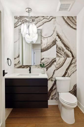Powder bath with modern flair