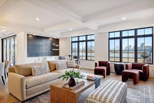 Oversized windows fill this unit with natural light