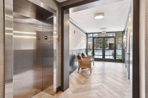 Elevator access in the lobby