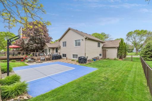 Enjoy endless family fun on your own private 20x25 basketball court in the backyard.
