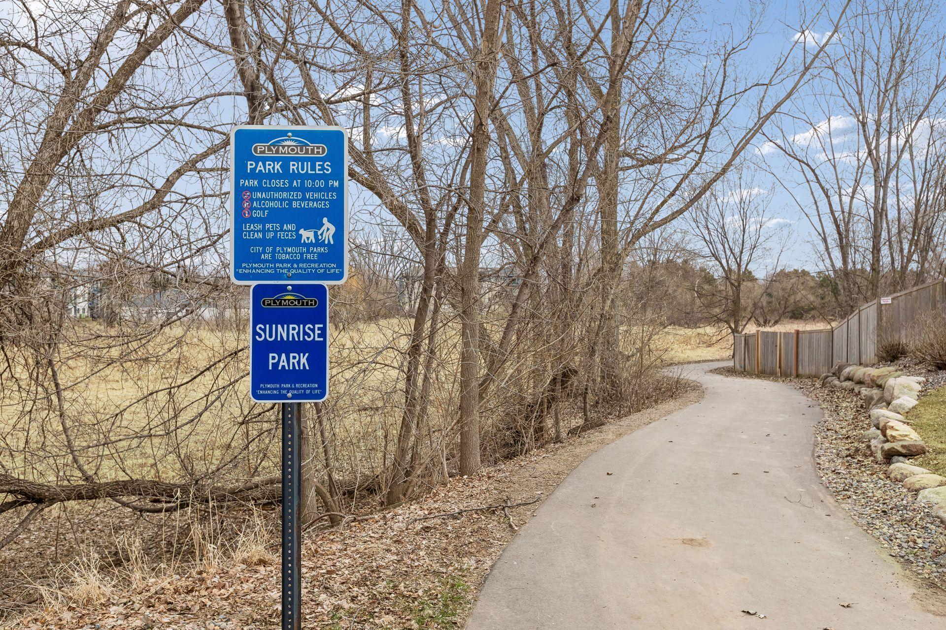 Sunrise Park is a local neighborhood favorite for those living by Medicine Lake in Plymouth! Sunrise Park is home to a new playground, basketball court, bike rack, picnic shelter, trails and lots of open space to play!
