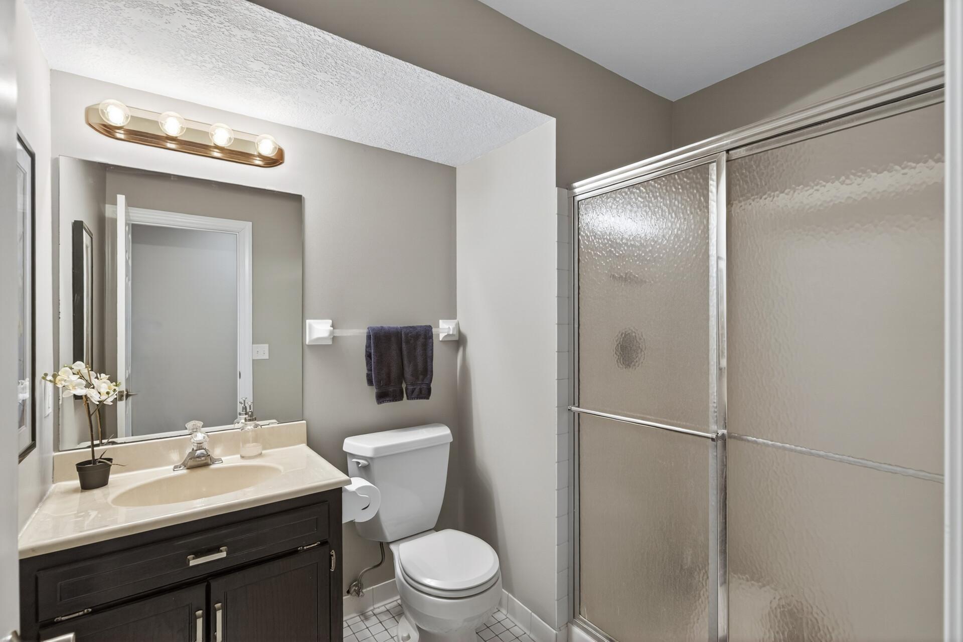 Lower level 3/4 bath