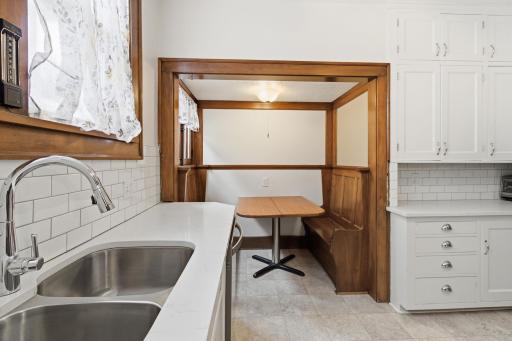 Eat-in kitchen nook perfect for casual dining