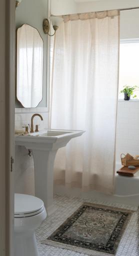 Fresh, bright, and thoughtfully updated â this bathroom renovation perfectly complements the warmth and charm found throughout the home. ??