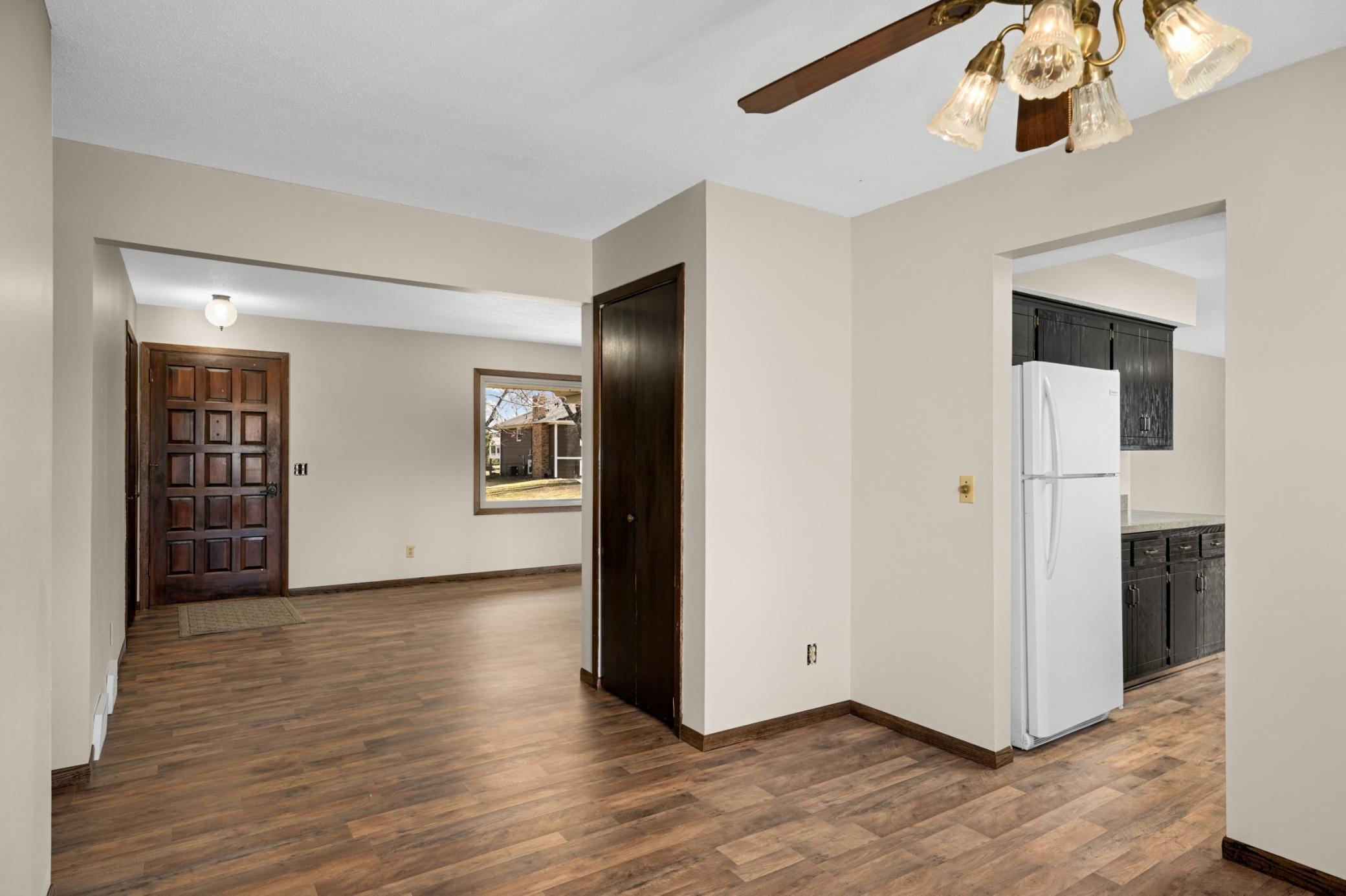 Dining Room with Ceiling Fan and Light