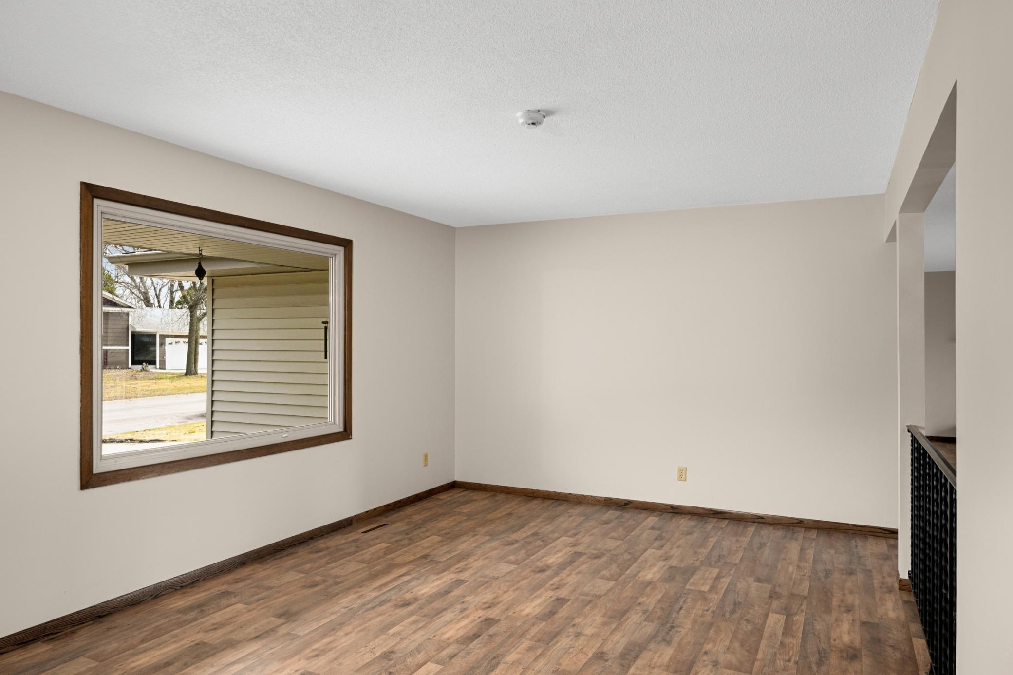 Living Room with new floors