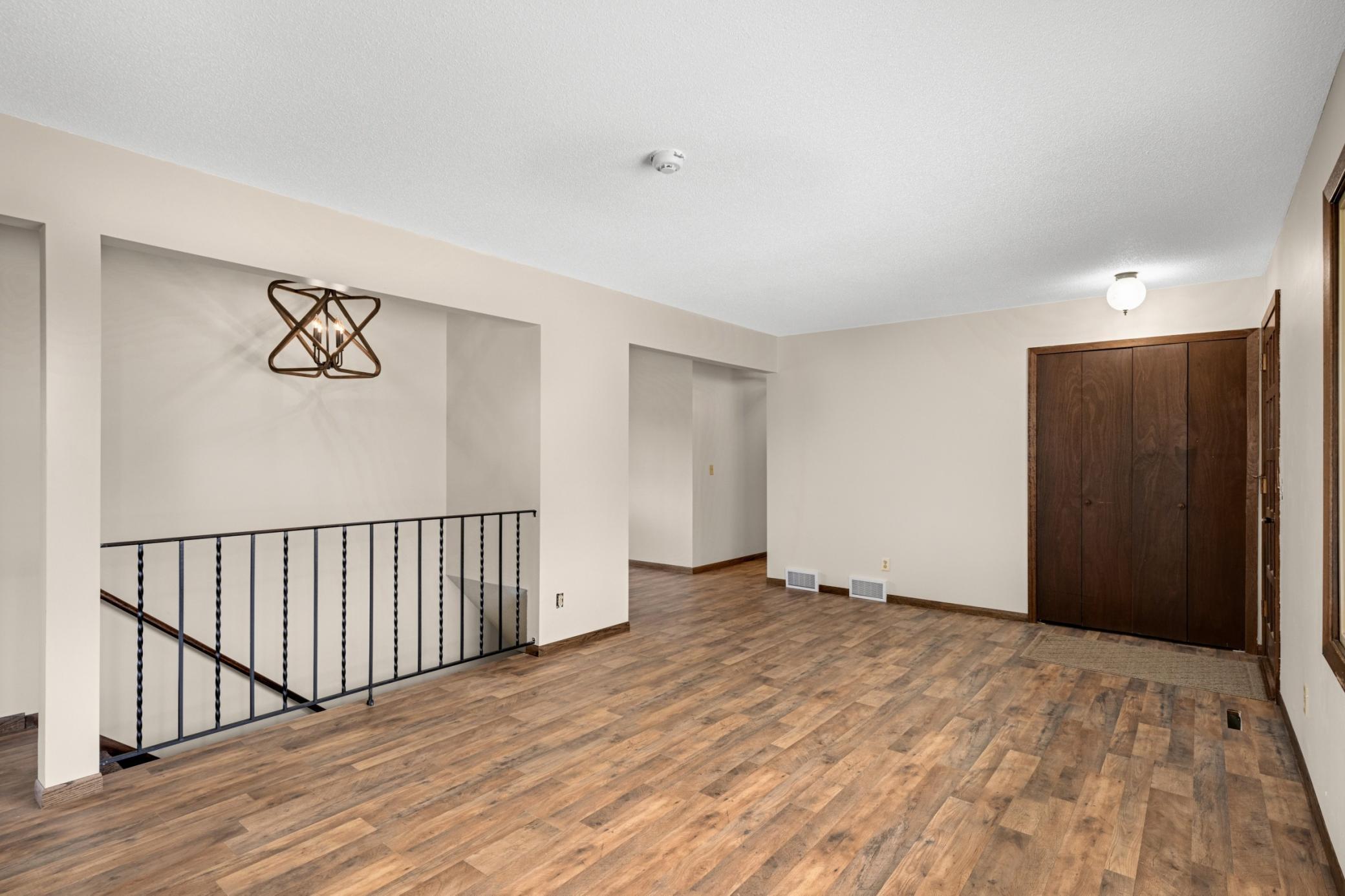 Living Room with new floors