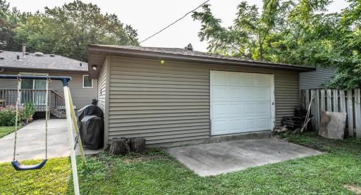 Convenient 3rd door on the back of the garage