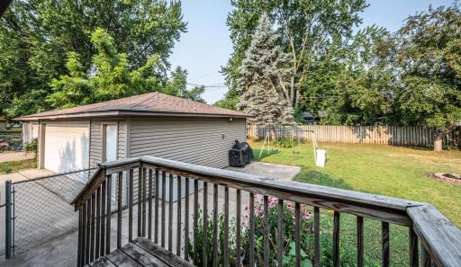 Plenty of space in the fenced yard for everyone!