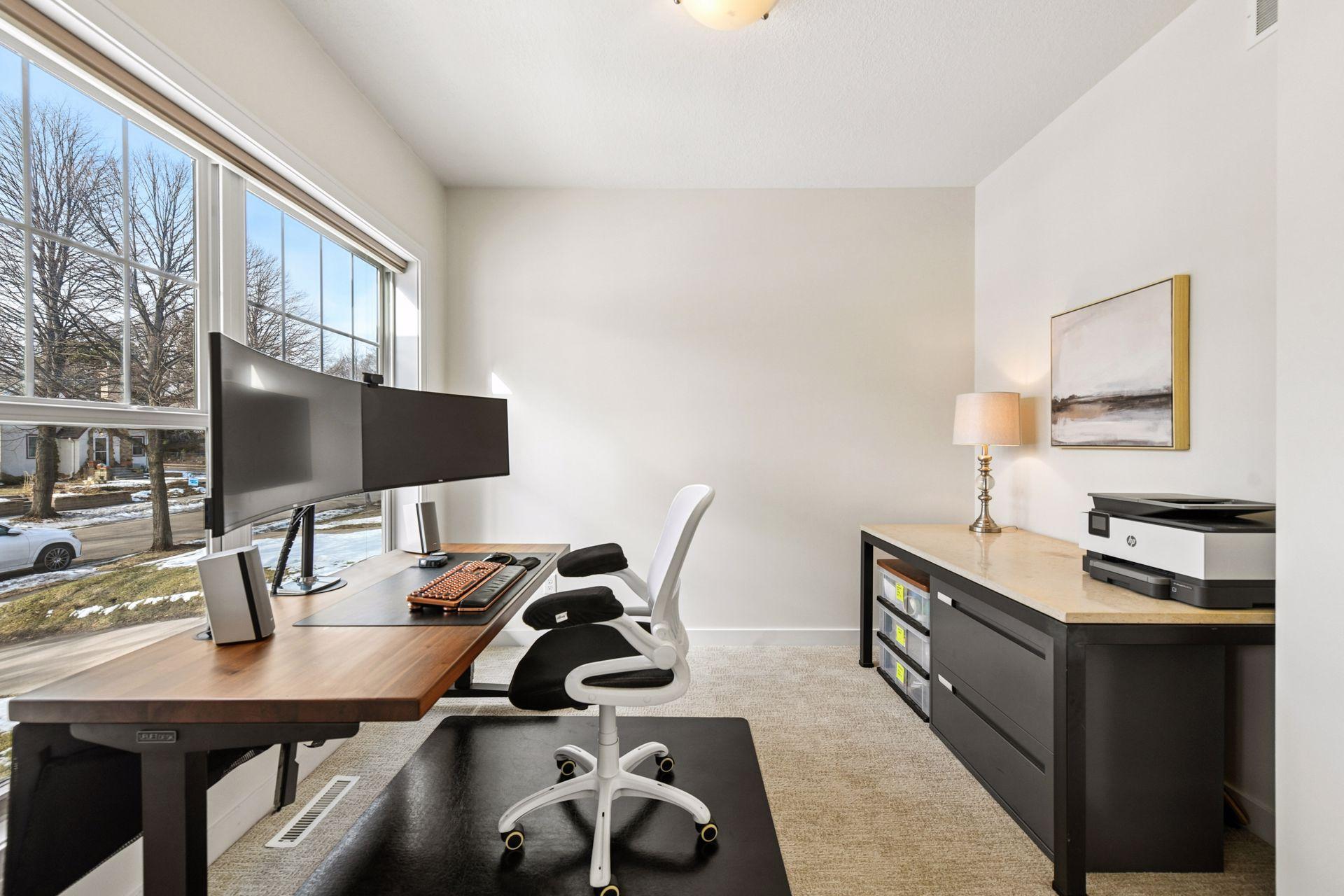 Main level office off the front entry which is incredibly convenient for today's lifestyle