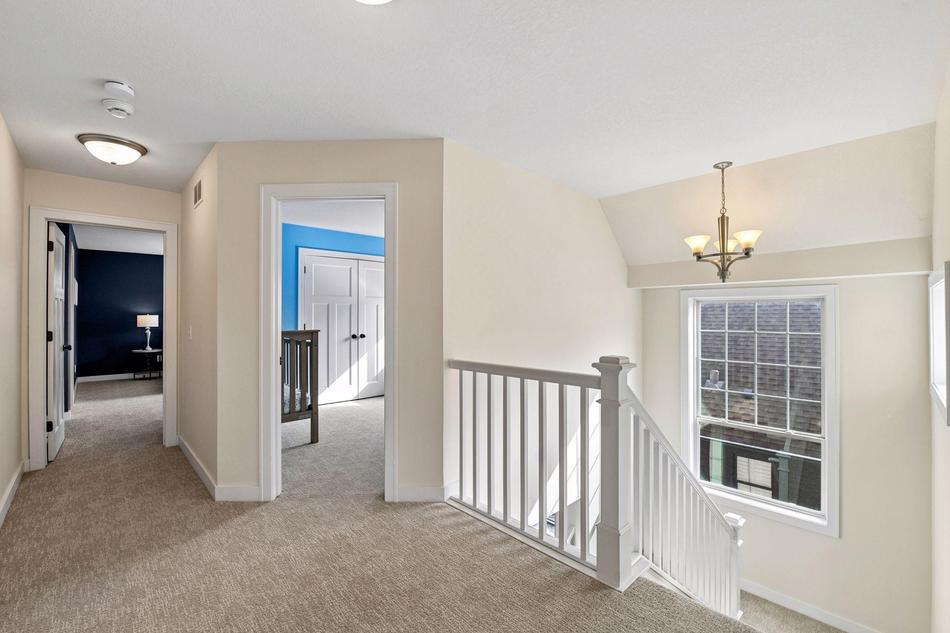 Open, airy and bright 2nd level hallway
