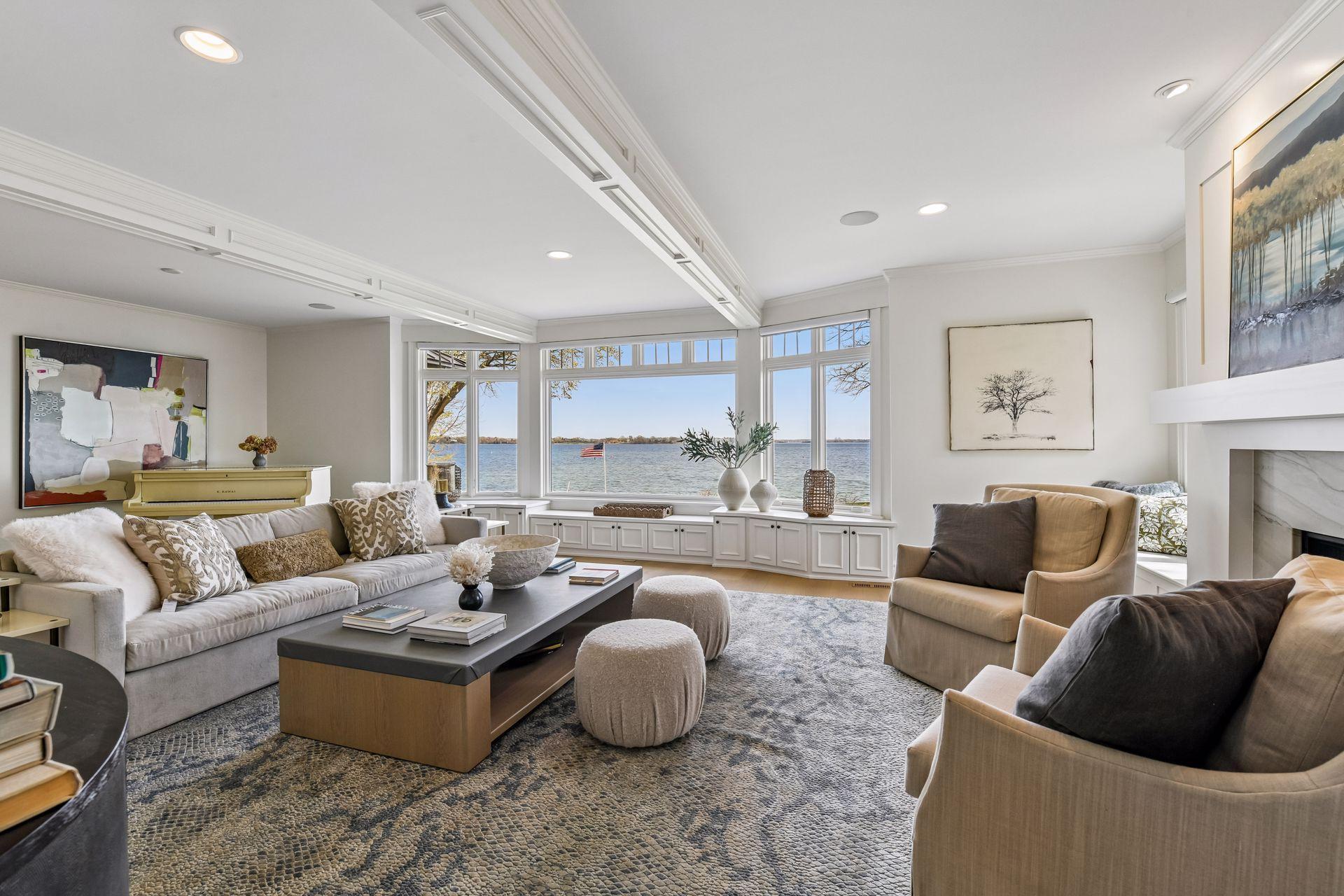 Living room with panoramic views