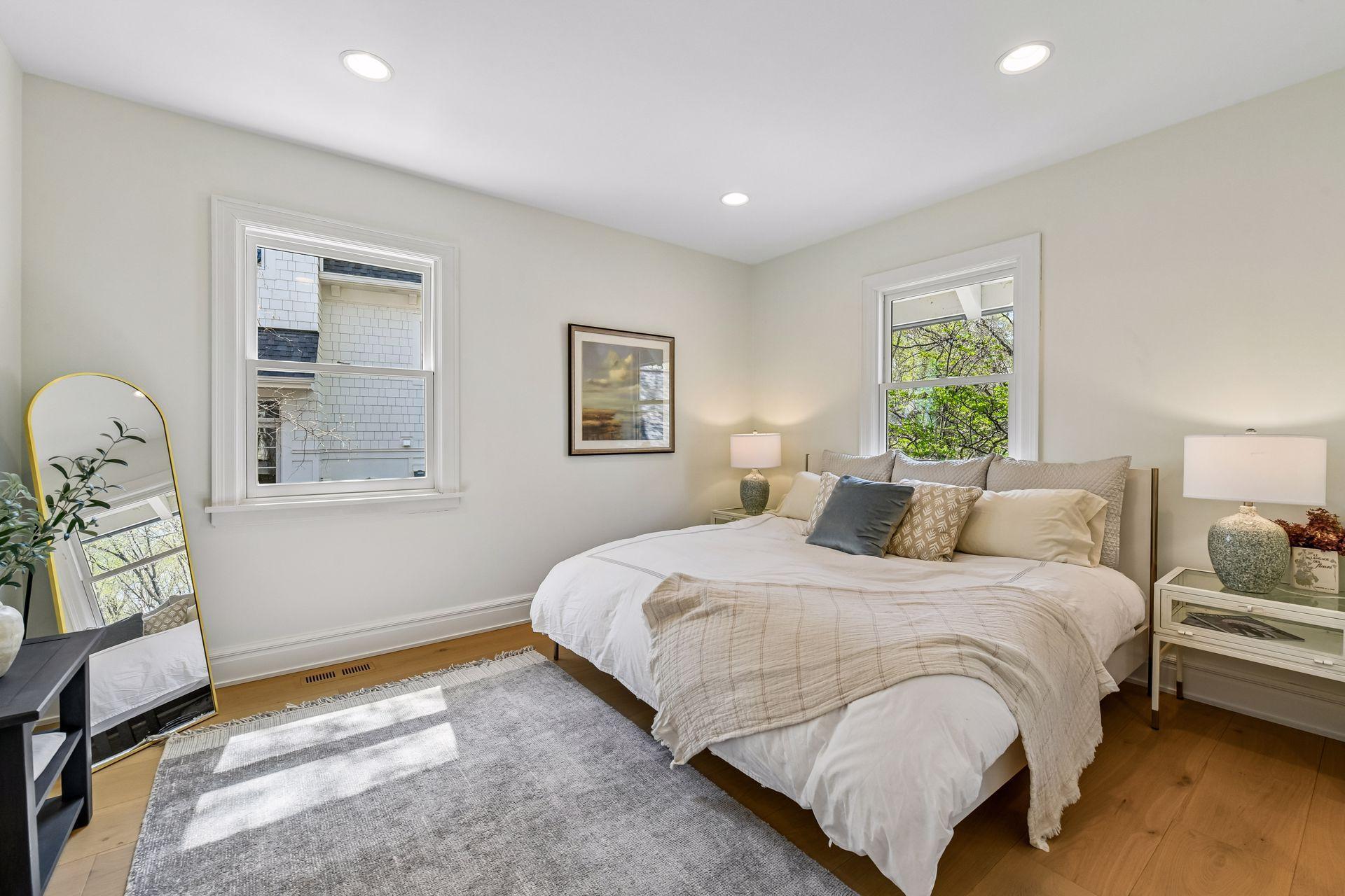 Main floor bedroom with brand new bathroom attached