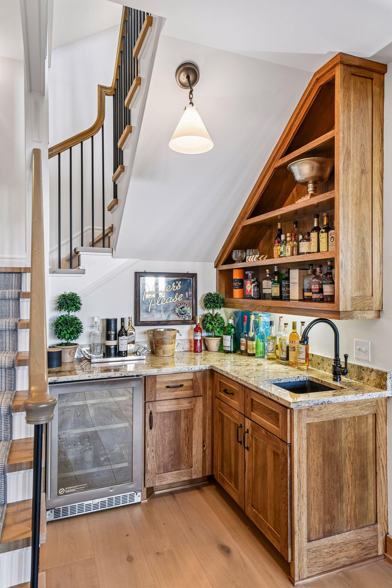 Wet bar in family room