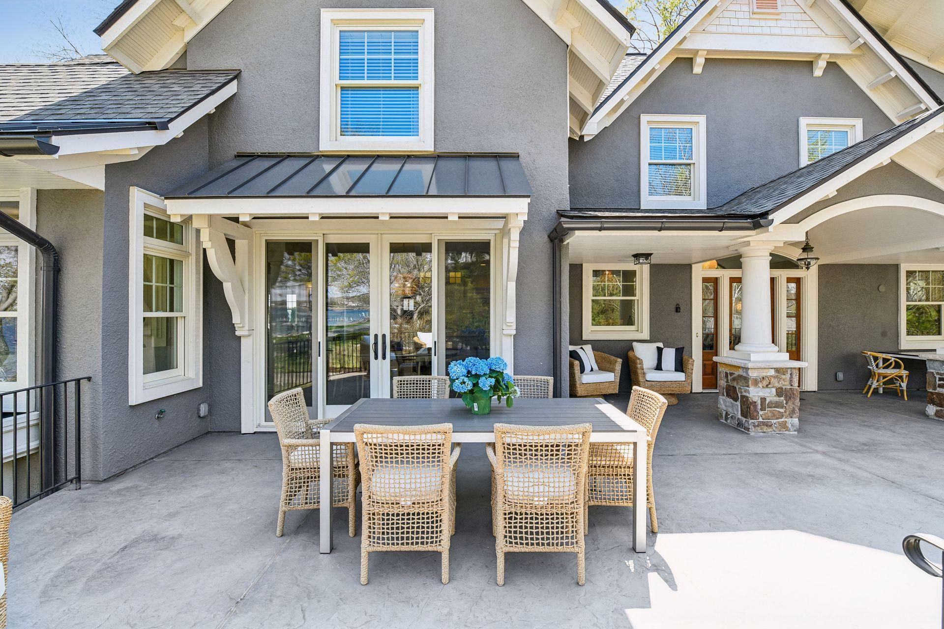 Outdoor patio with easy access to the kitchen