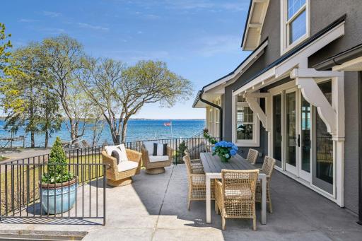 Enjoy your meals outside with a cool breeze off the lake