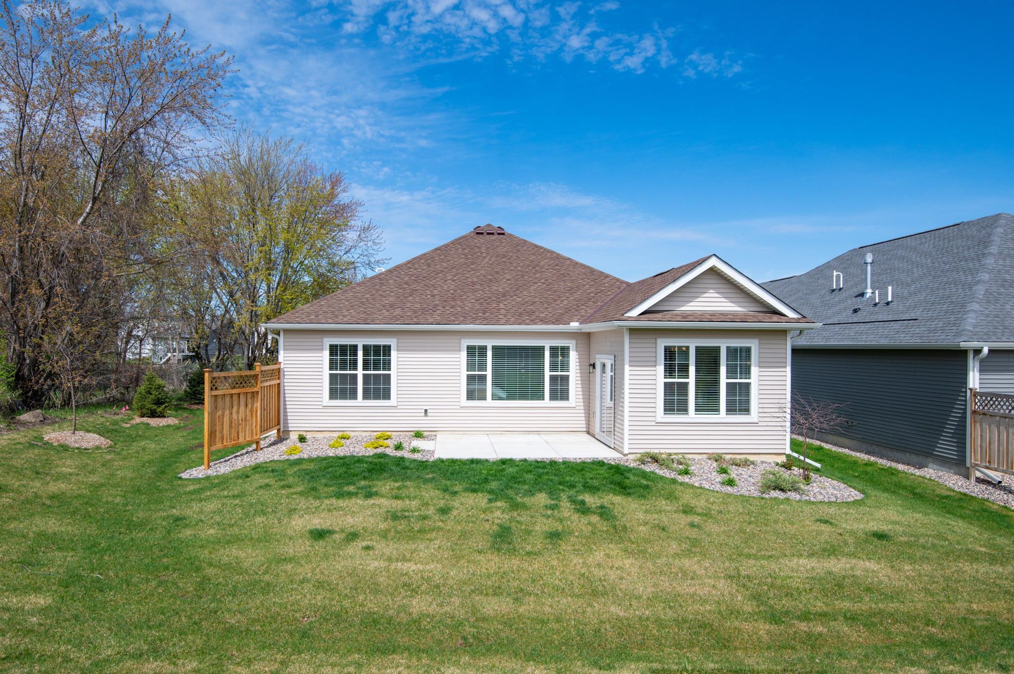 Rear view of the home