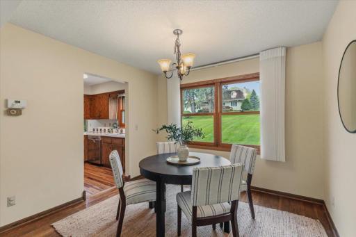 Enjoy backyard views as you dine conveniently adjacent to the kitchn