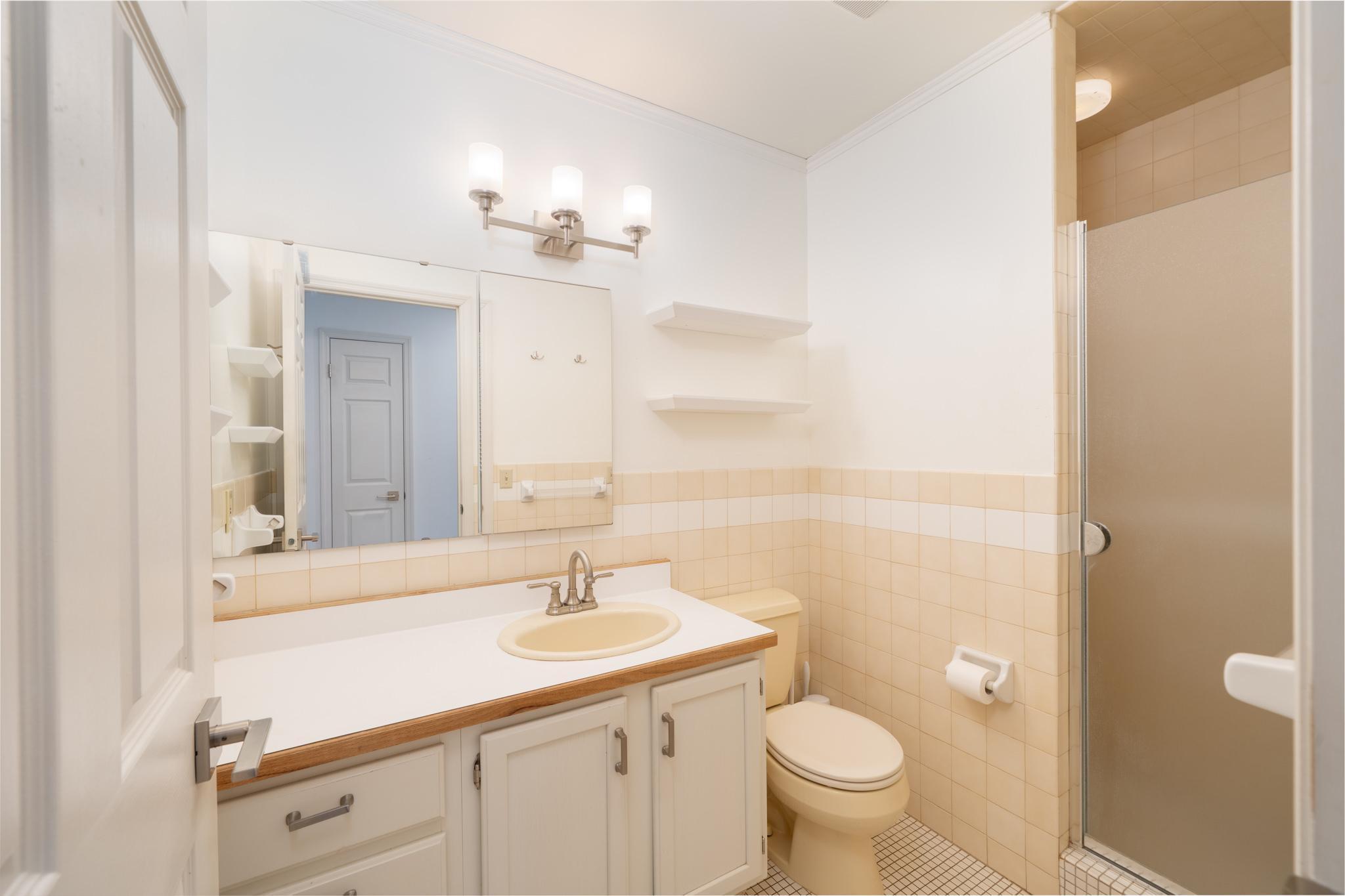 3/4 bath upper level