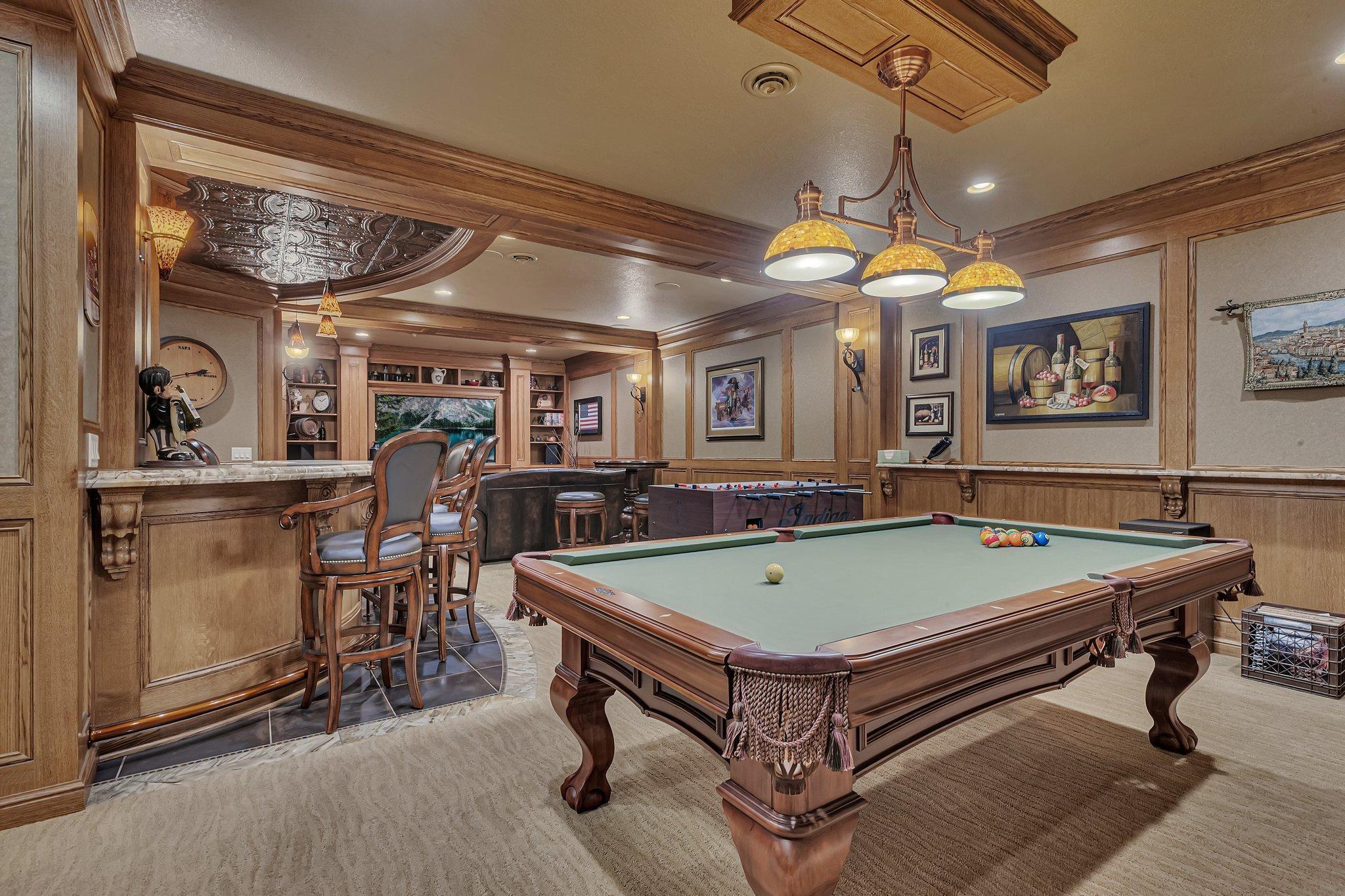 Pool Room view to the bar area