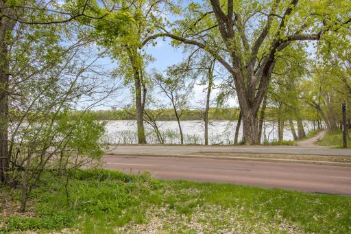 Lower portion of lot with trail and lake views.