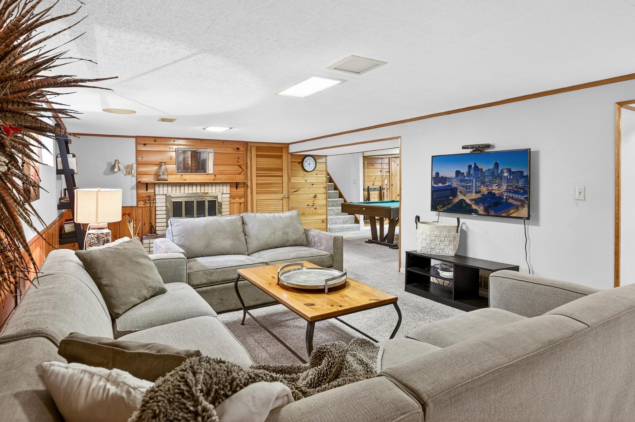 And another wood-burning fireplace...