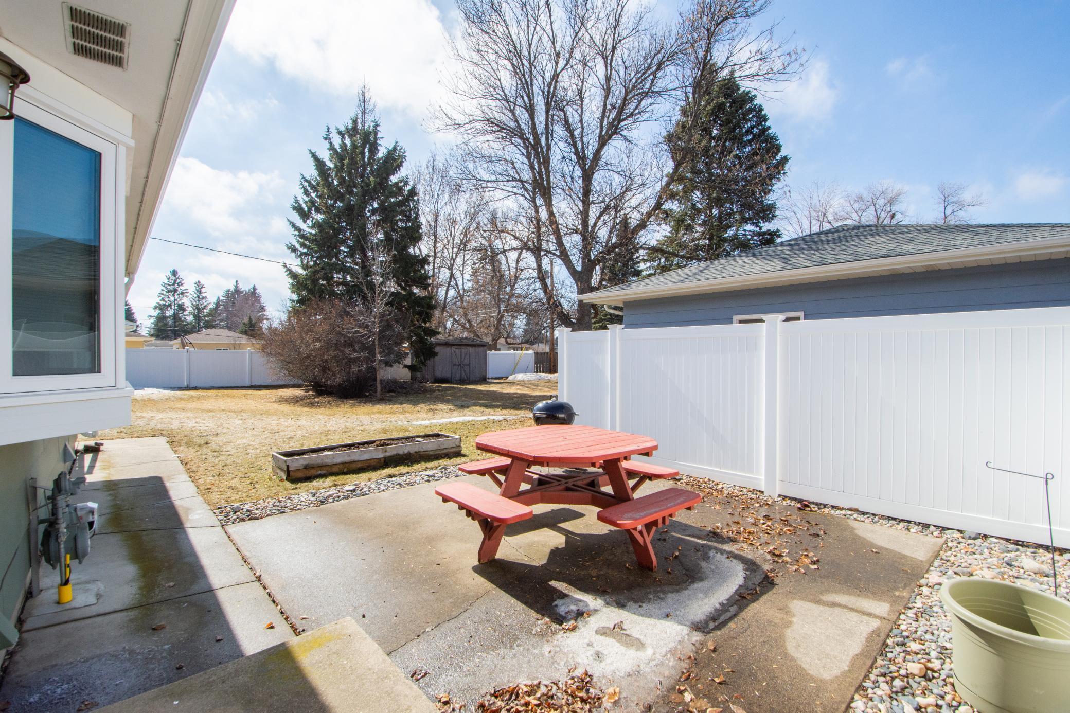 Patio with Partial Fence