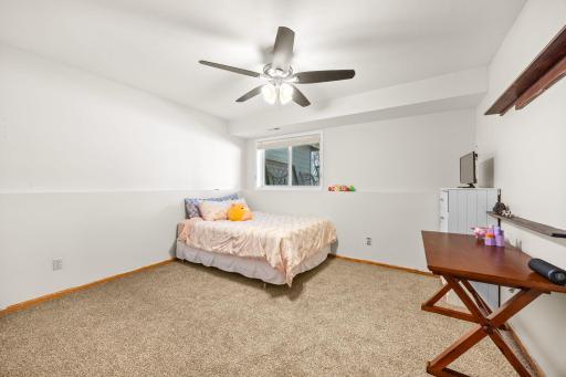 The 4th bedroom in the lower level also looks out to the backyard and offers great closet space as well.