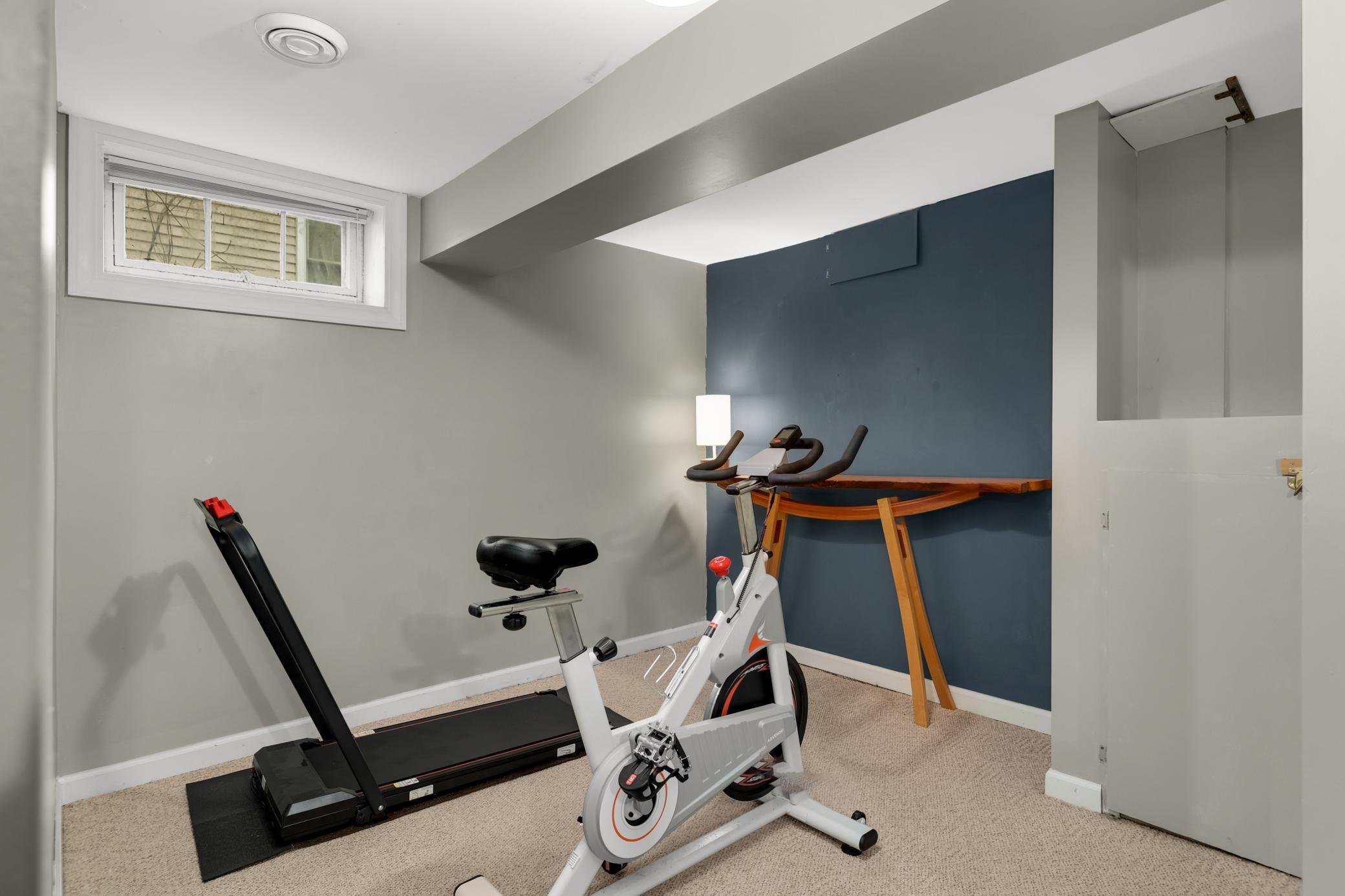 Great nook to fit your needs in lower level.