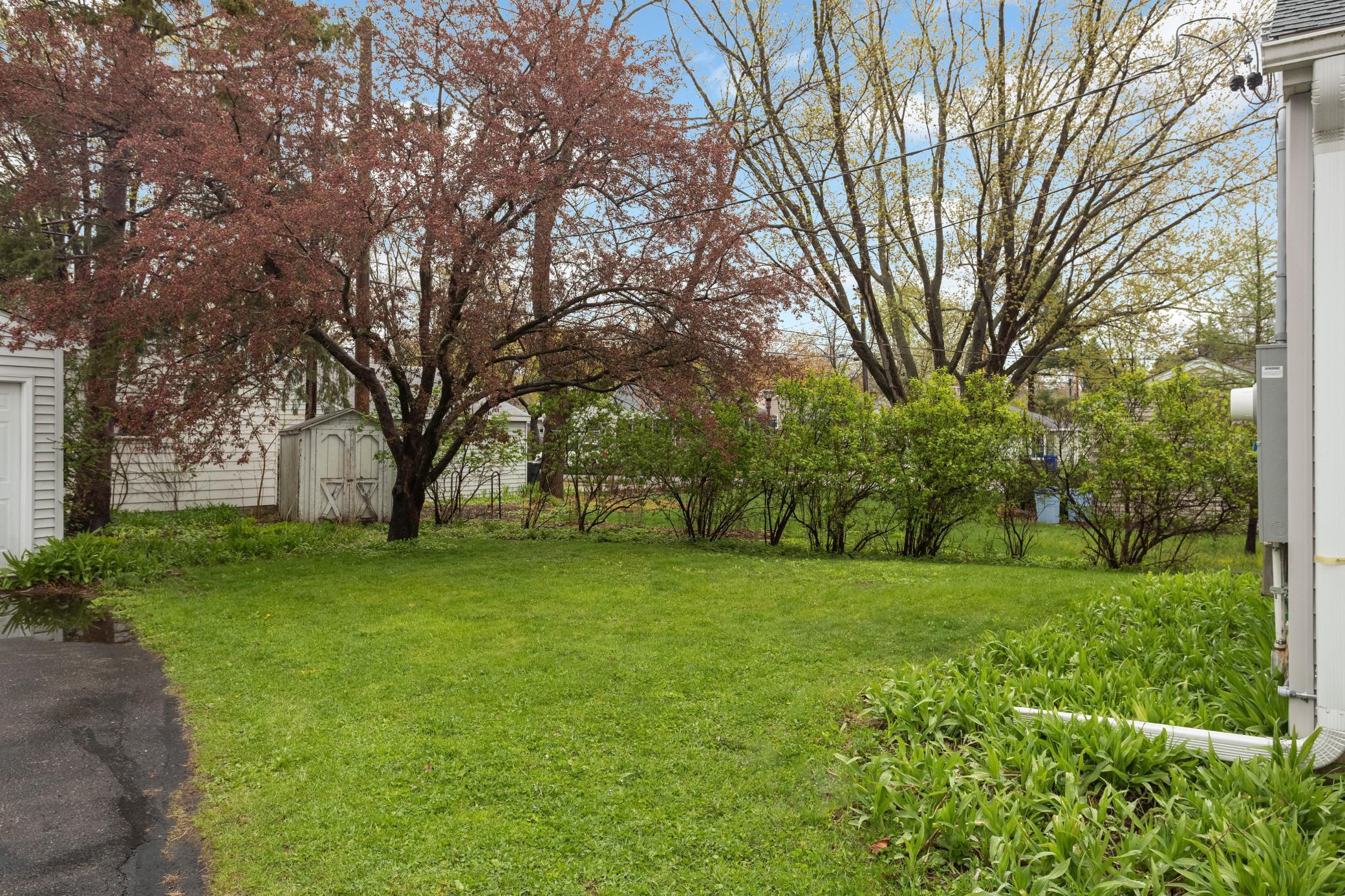 Mature trees offer privacy.