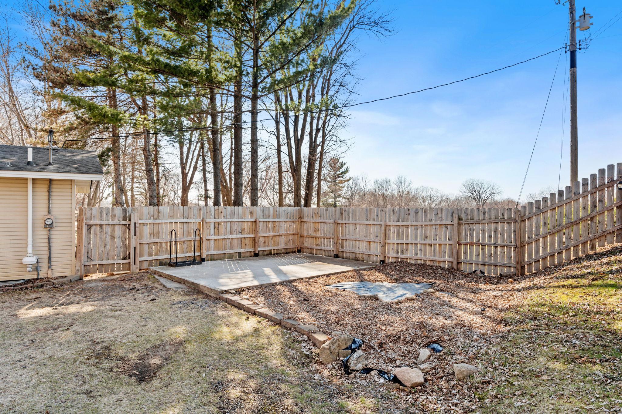 Concrete pad ready for an outdoor kitchen or shed or...