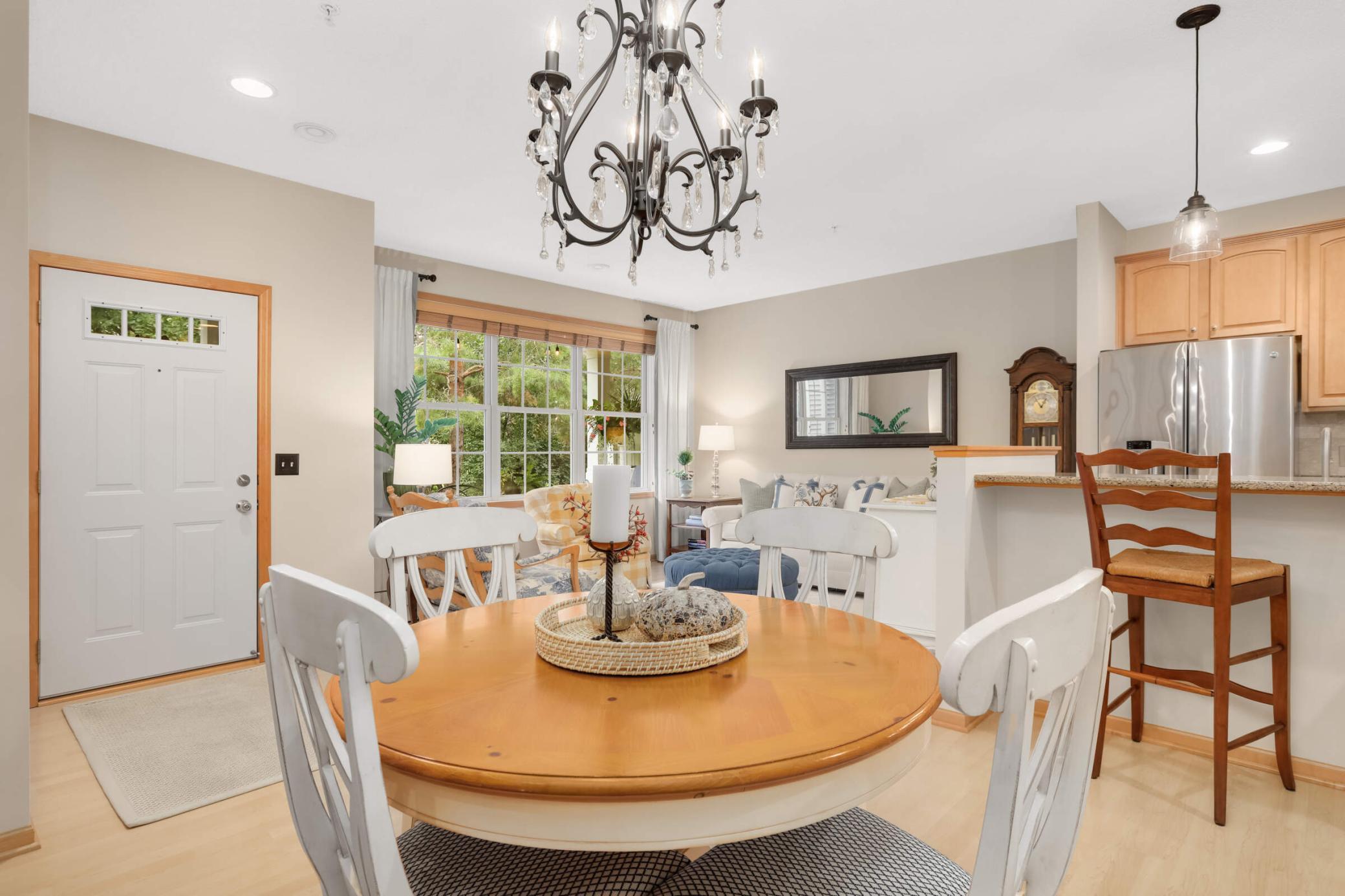 Hard to find townhome with a walk out to a beautifully landscaped yard.