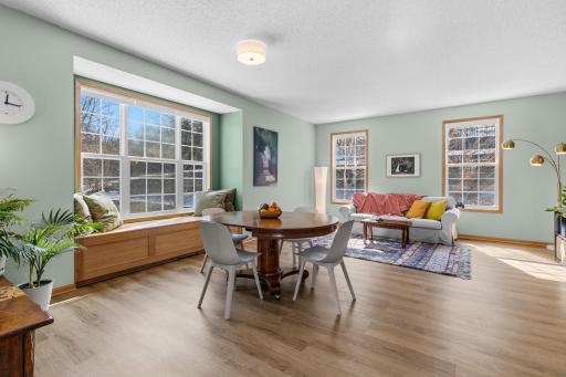 New luxury vinyl plank flooring runs throughout the main level of this home.