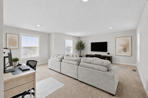 Then there is this amazing bonus room on the upper level! An ideal place for kids & friends to enjoy time together in the comfort of your home. A significant upgrade in new construction.