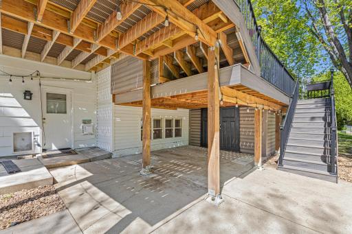 The built-in storage unit beneath the deck is one of those features you don't know you need until you have it, dry, accessible & completely out of sight, keeping your outdoor living space clean and clutter-free.