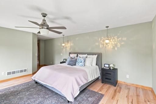 King bed with lots of room