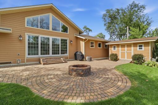 Custom Paver Patio with firepit