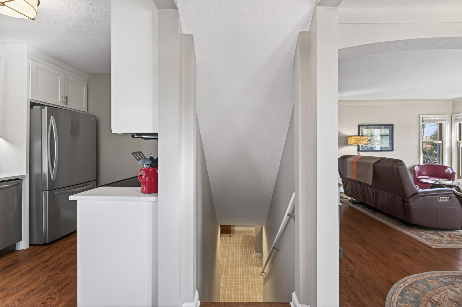 Easy access to light and bright lower level