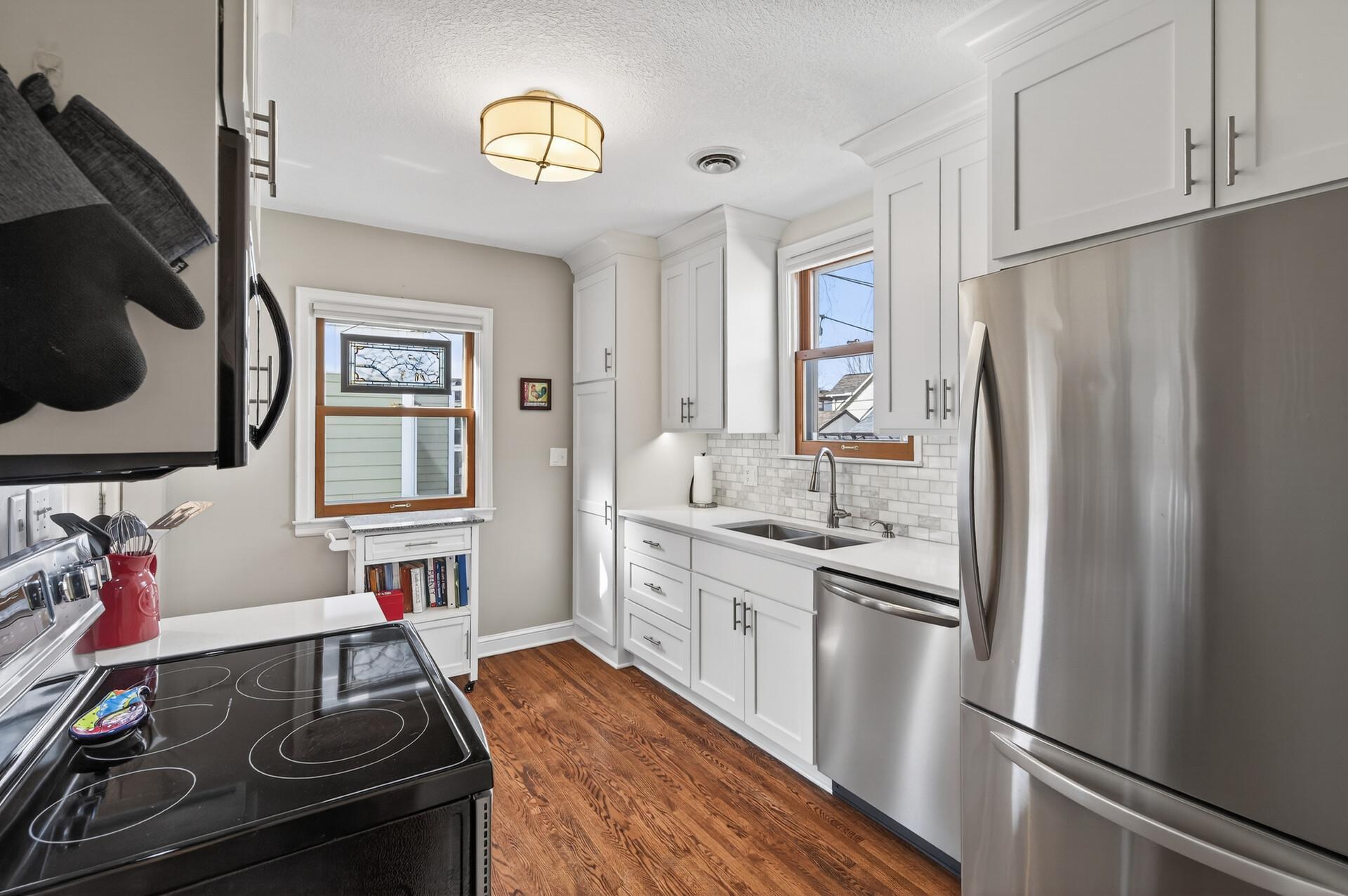 Warm hardwood floors throughout the main floor