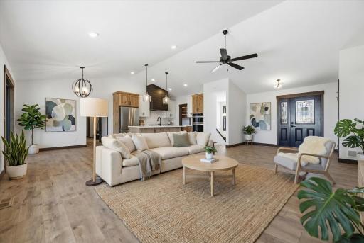 Main level open-concept living, enhanced staging. Beautifully crafted new construction.