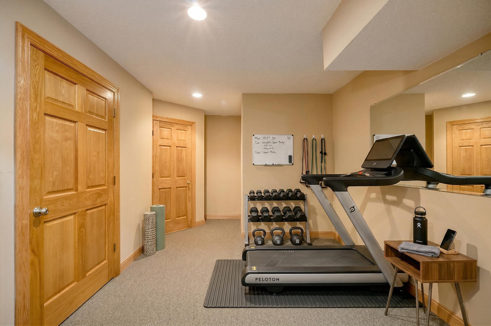 Lower Level Storage/Craft/Workshop/Gym - Virtually Rendered as Gym