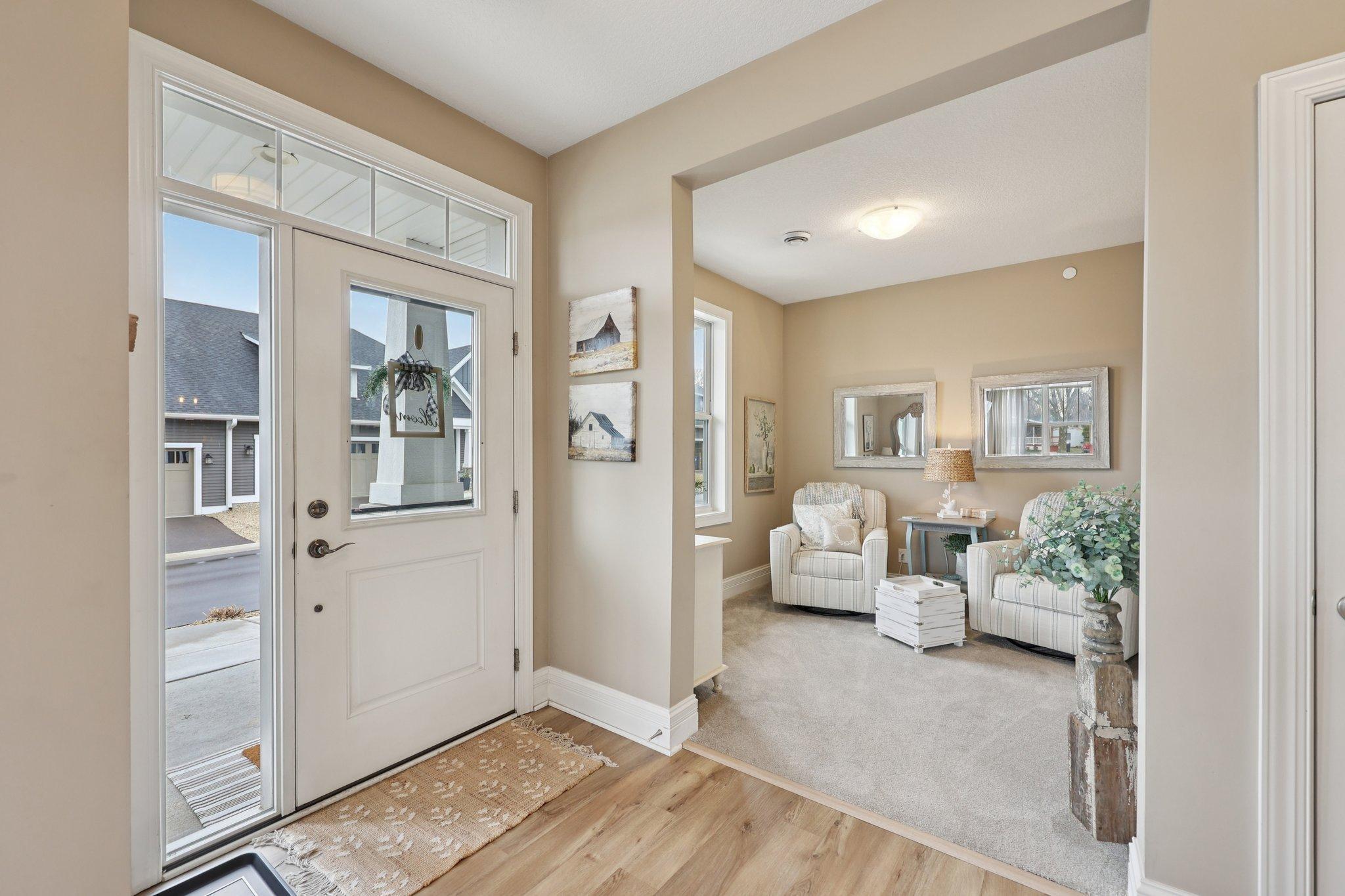 From the foyer into the office